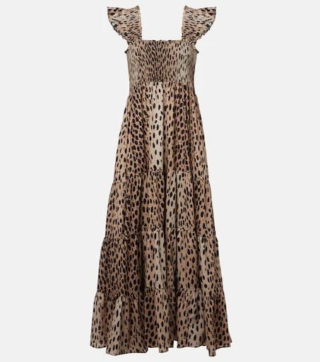 Rixo Tiered leopard-print cotton maxi dress - Dresses & Skirts - BeyondStyle