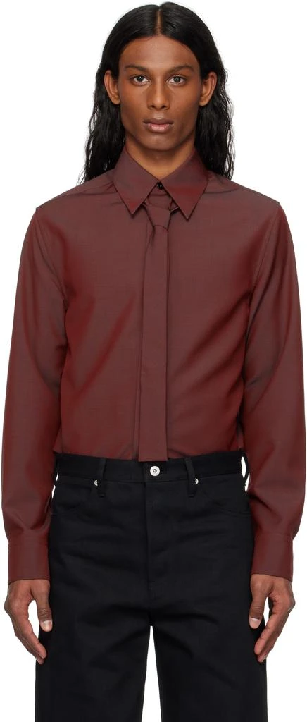 Jil Sander Red Tie Shirt 1