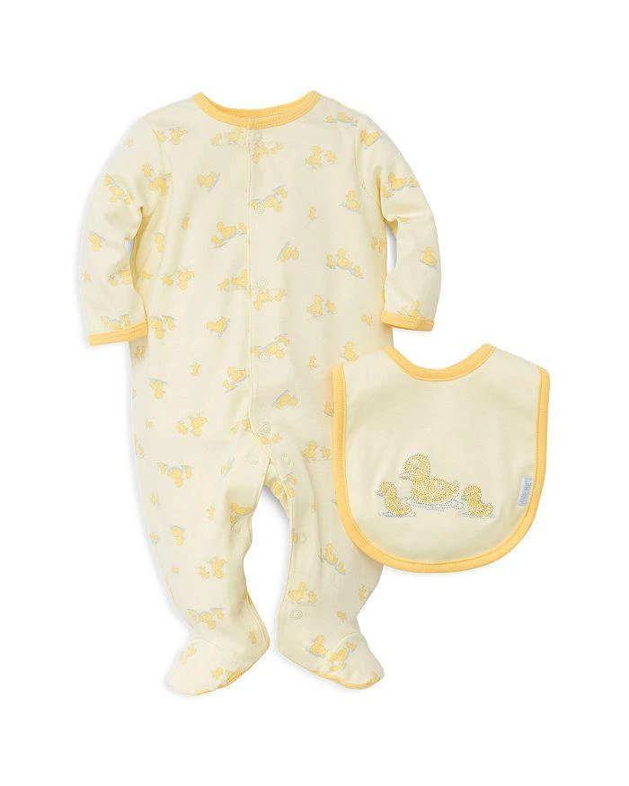 Little Me Unisex Little Ducks Footie 
Bib Set - Baby