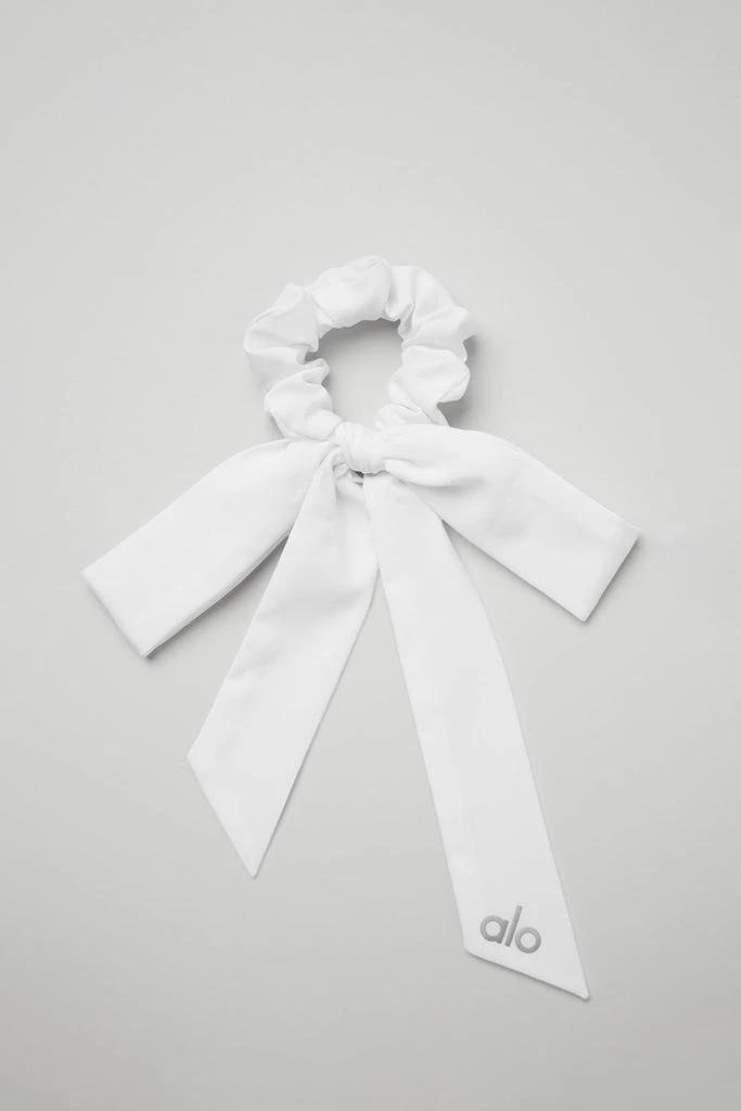 Alo Yoga Love Knots Tie Scrunchie - White 1