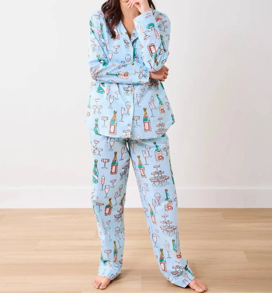 Printfresh Printfresh - Champagne Tower Long Pajama Set