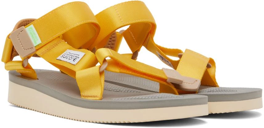 Suicoke Yellow & Beige DEPA-Cab Sandals 4