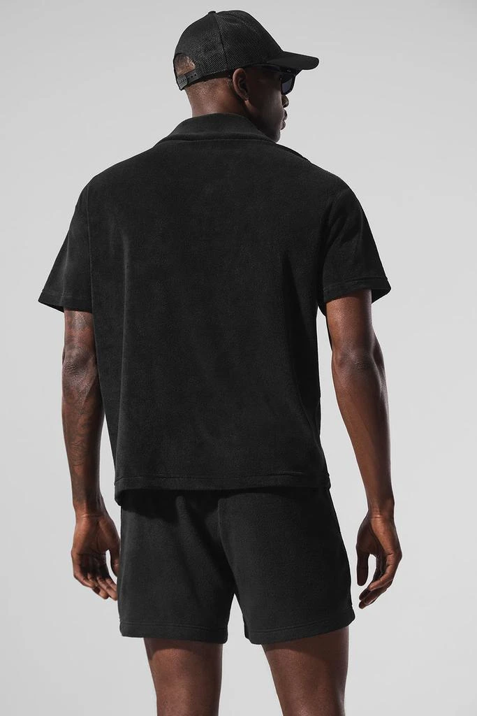 Alo Coastal Terry Button Up - Black 3