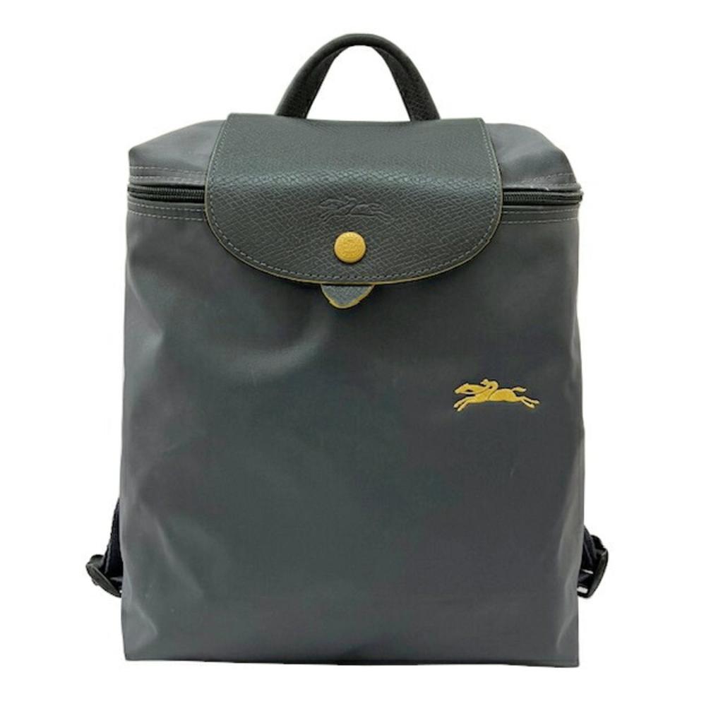Longchamp Leather Nylon Backpack (Pre-Owned)