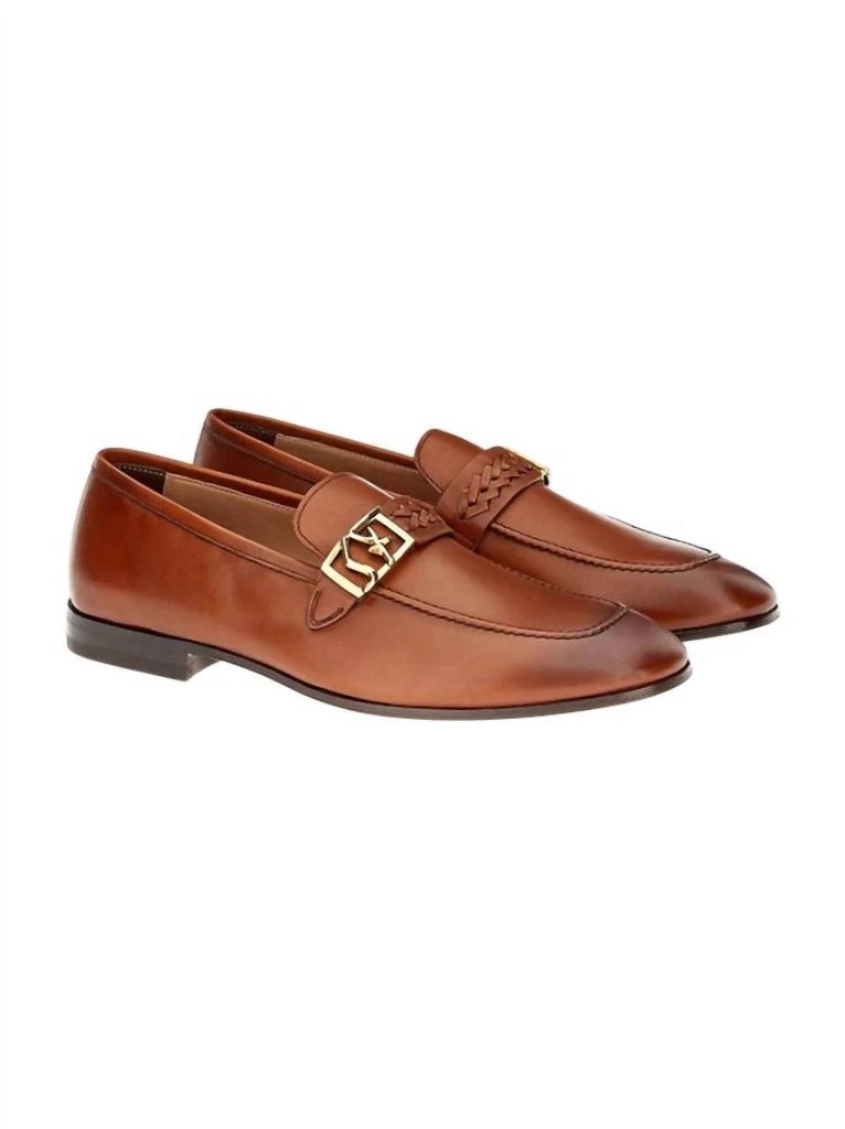 Salvatore Ferragamo Men
s Leather Loafer Shoes In Beige-Brown 2