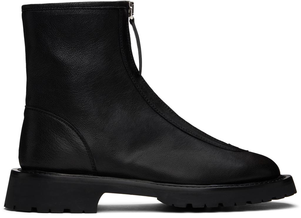 LEGRES Black Zipped Boots