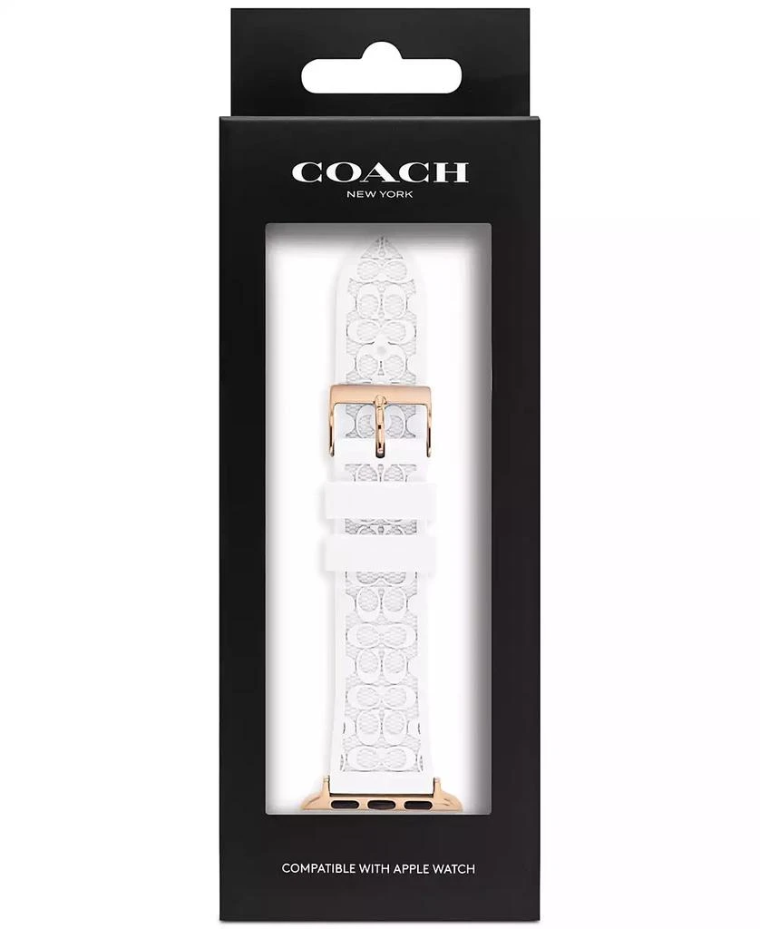 COACH White Rubber 38/40/41mm Apple Watch® Band 5