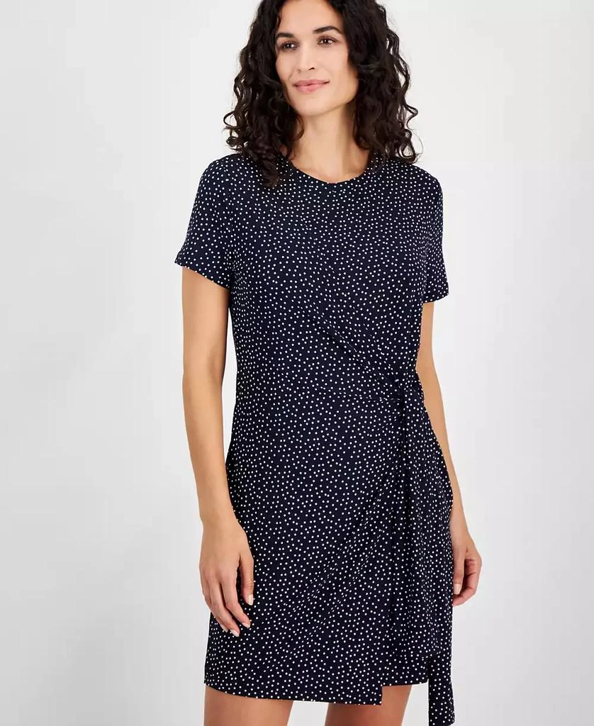 Nautica Jeans Women's Dot-Print Tie-Side Dress 2