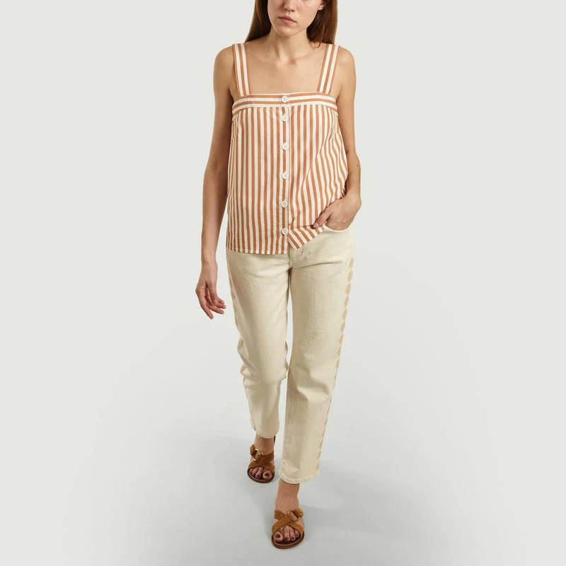 Closed Jay 7/8th Length Embroidered Jeans Crème CLOSED 4