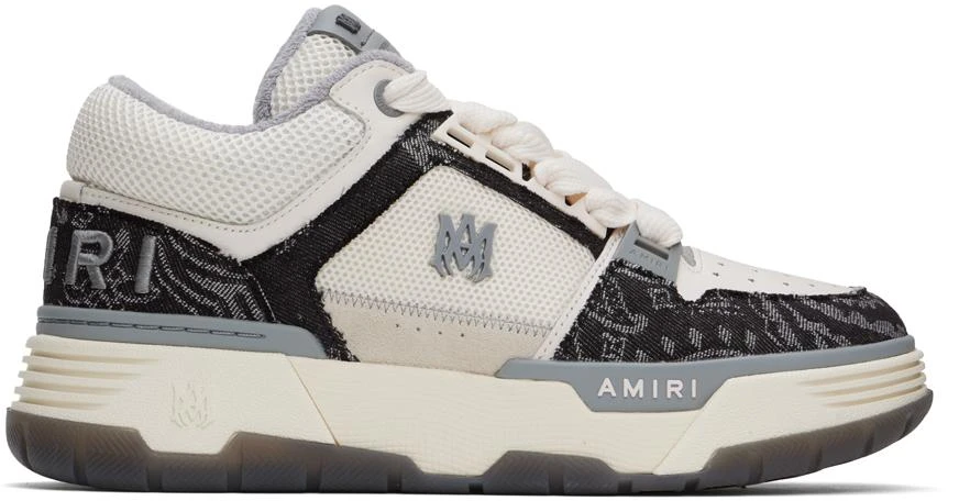 AMIRI Black & Off-White Bandana Denim MA-1 Sneakers 1
