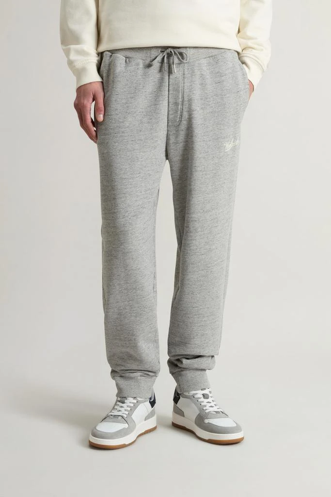 Woolrich Pants in Pure Cotton Mouliné Fleece - Men - Gray 2