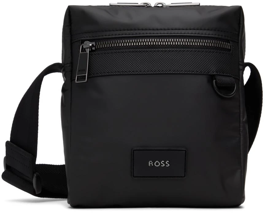 BOSS Black Patch Messenger Bag 1