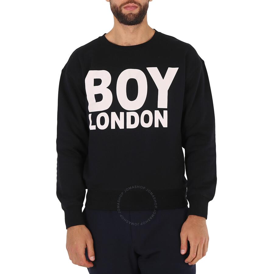 BOY LONDON Black/White Reflective Cotton Sweatshirt