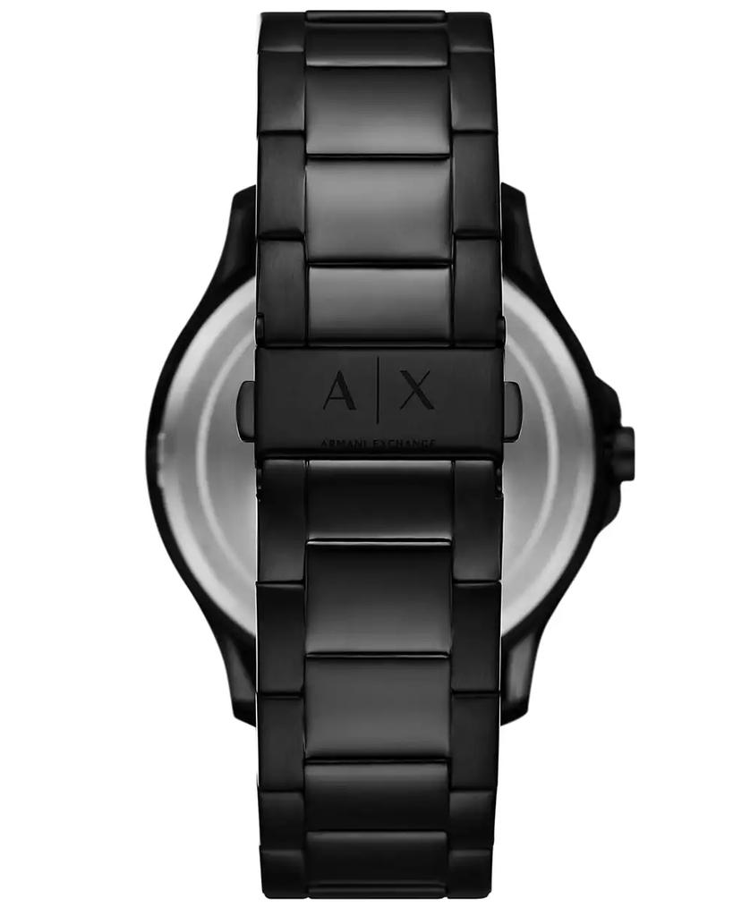 Armani Exchange Men's Quartz Three-Hand Date Black Stainless Steel Watch, 46mm