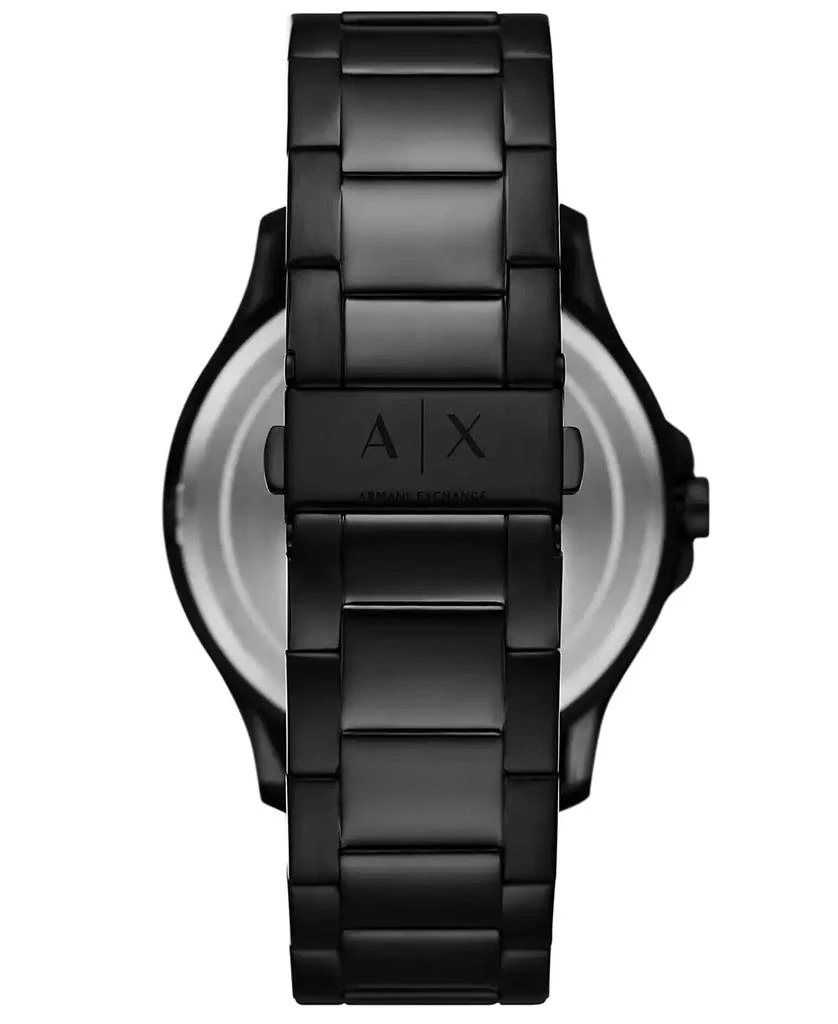 Armani Exchange Men's Quartz Three-Hand Date Black Stainless Steel Watch, 46mm 2