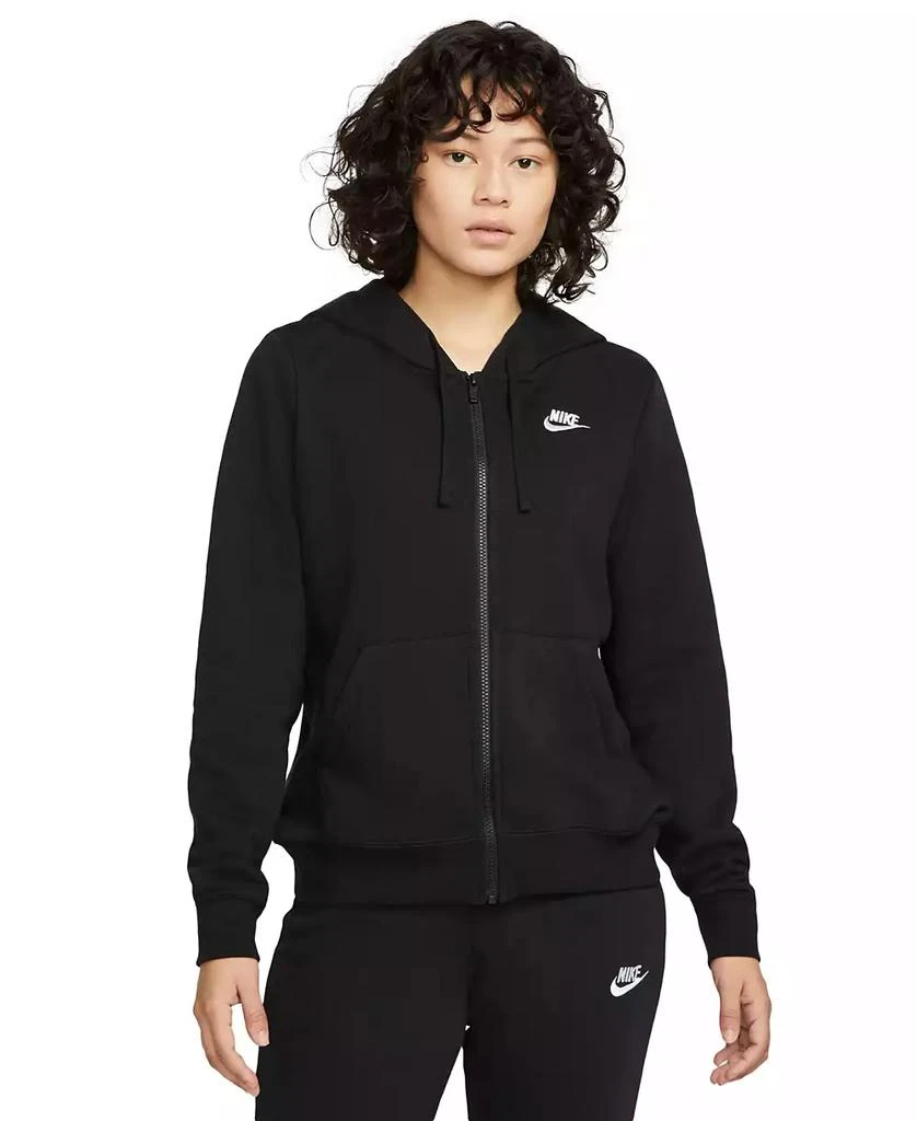 NIKE Women's Sportswear Club Fleece Full-Zip Hoodie 1