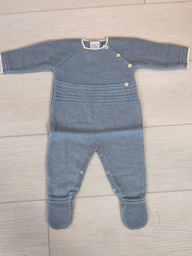 Paz Rodriguez Baby's Knit Romper Verne In Grey