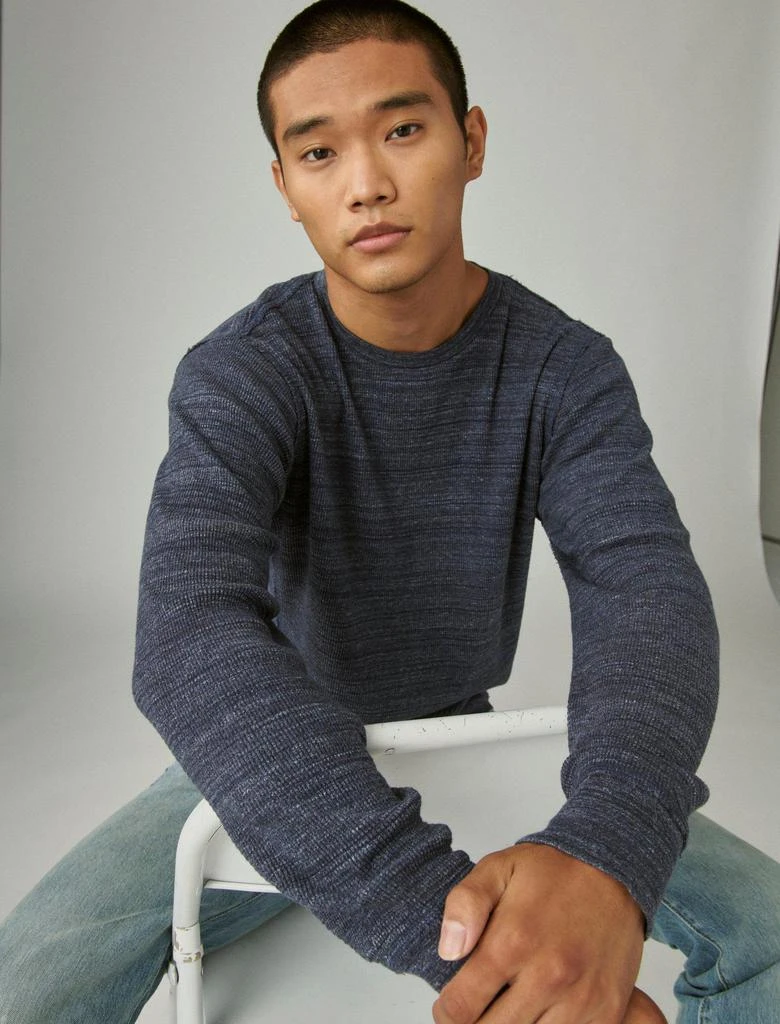 Lucky Brand Men's Garment Dye Thermal Crew 6