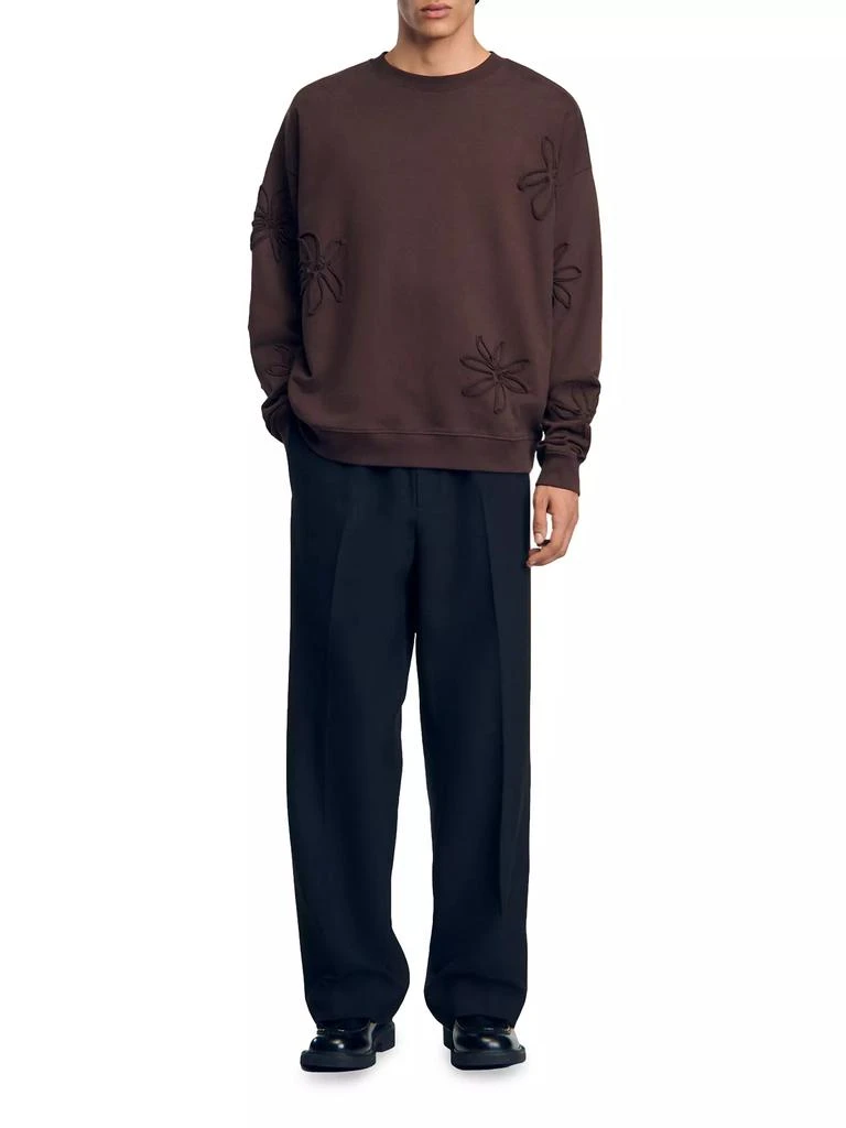 Sandro Oversized Floral Sweatshirt 6