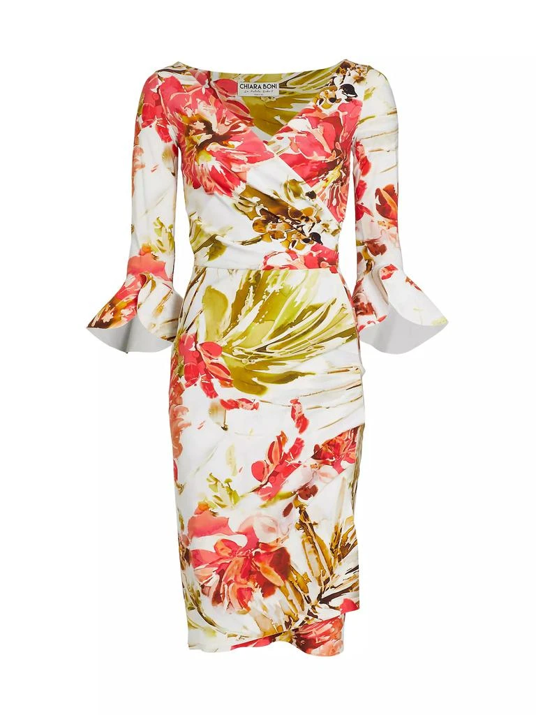 Chiara Boni Triana Gathered Floral Midi Dress 1