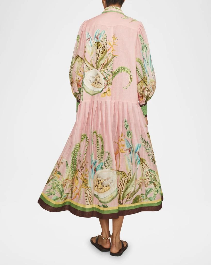ALEMAIS Papaya Midi Shirtdress 3