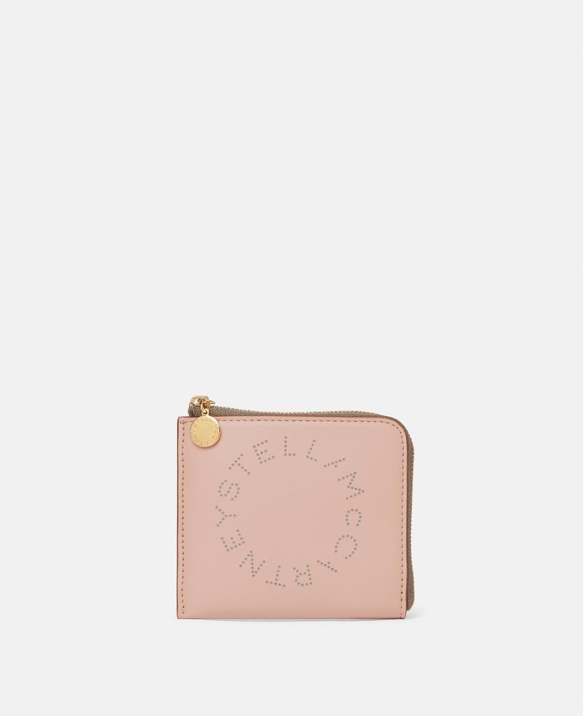 Stella McCartney Stella McCartney - Logo Zip Cardholder, Woman, Powder