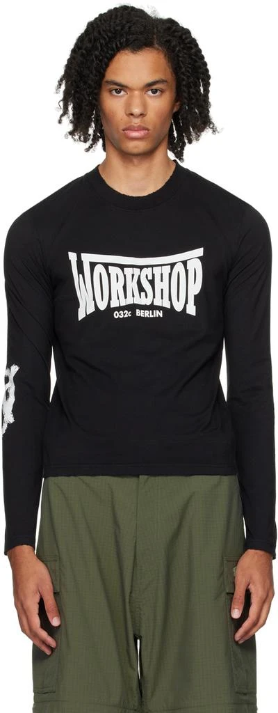 032c Black Victor Long Sleeve T-Shirt 1