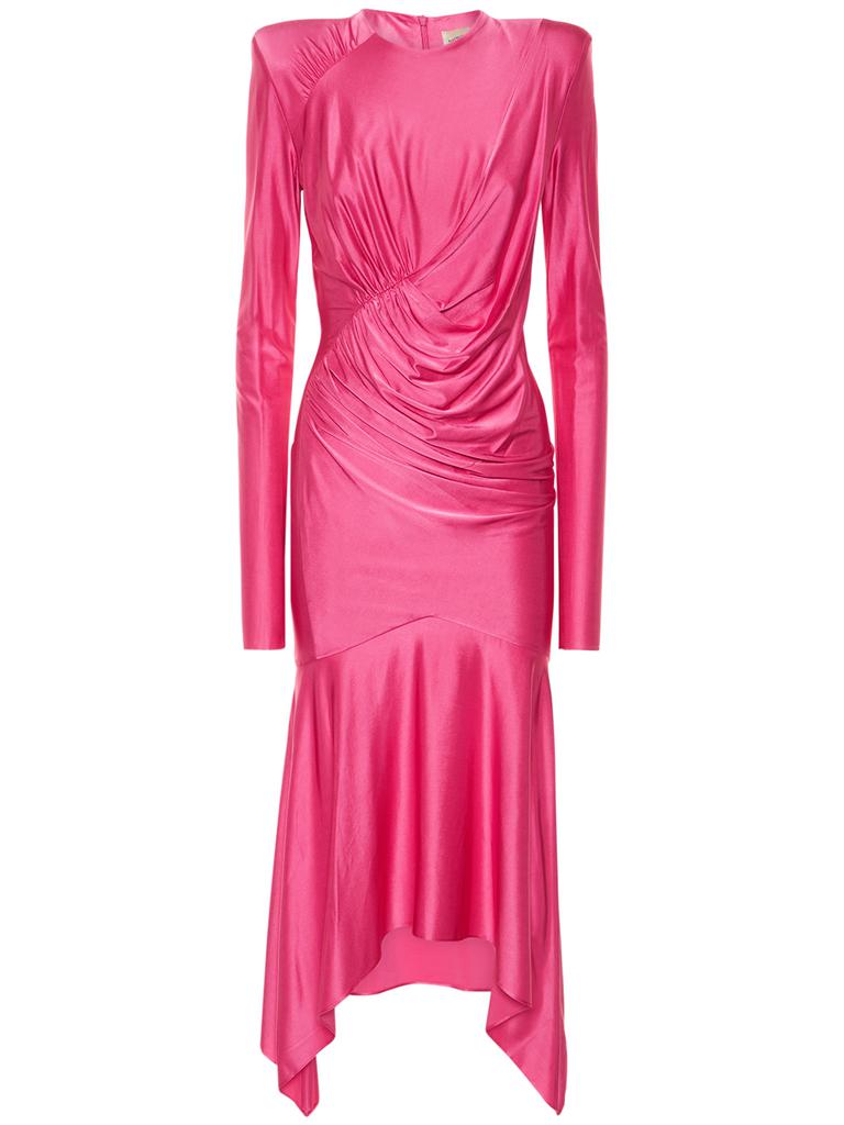 Alexandre Vauthier Asymmetric Viscose Jersey Midi Dress