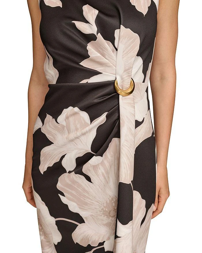 knee length dresses for ladies Floral Sleeveless V Neck Sheath Dress | Sheath Dress main image 0