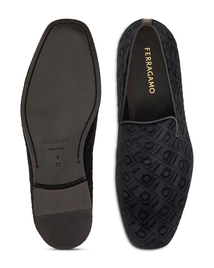 Salvatore Ferragamo Men's Berry Tex Velvet Loafers 3