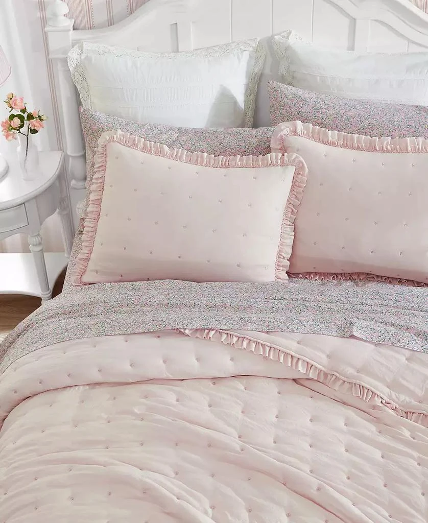 Laura Ashley Hailee Microfiber 3 Piece Quilt Set 4