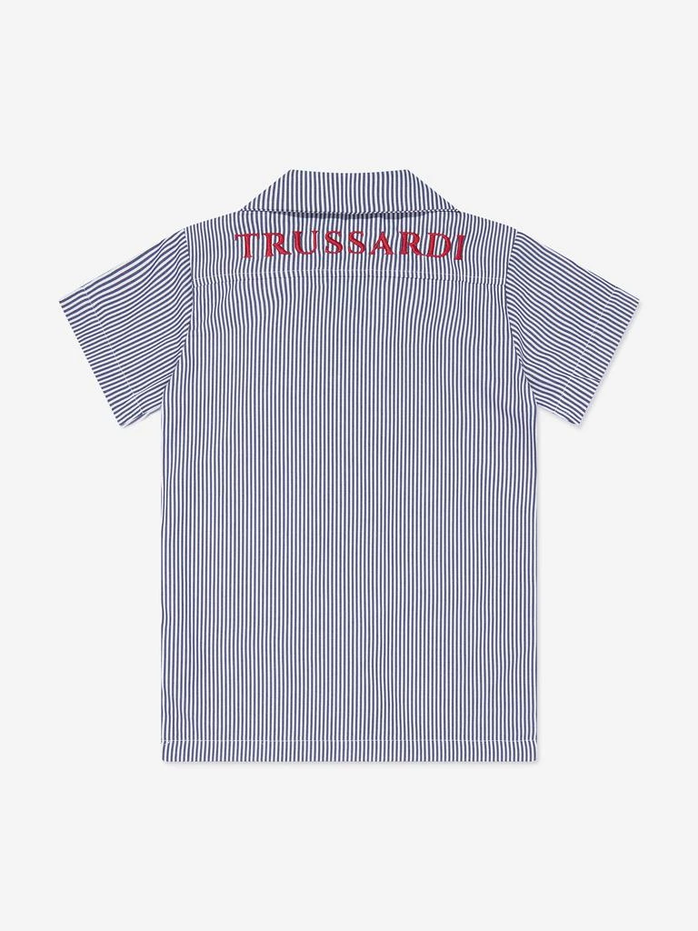 TRUSSARDI Trussardi Boys Copren Short Sleeve Shirt in Navy 2