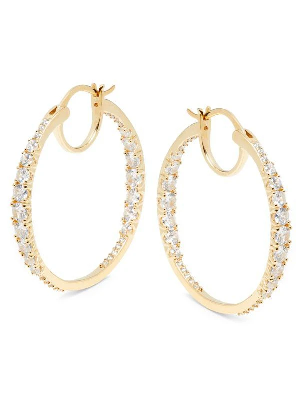 Nadri ​Liz 18K-Gold-Plated Cubic Zirconia Large Hoop Earrings 1