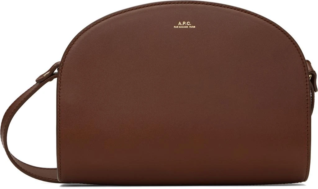A.P.C. Brown Demi-Lune Bag 1