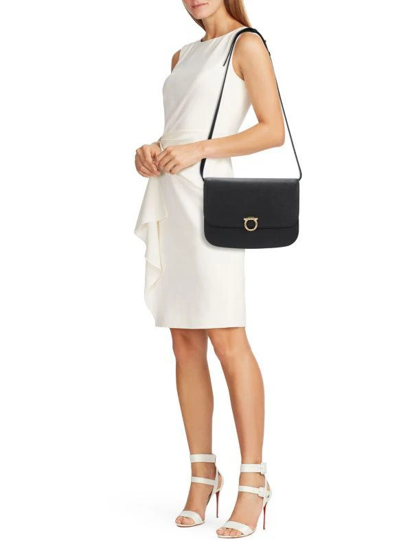 Salvatore Ferragamo Gemini Leather Shoulder Bag 2