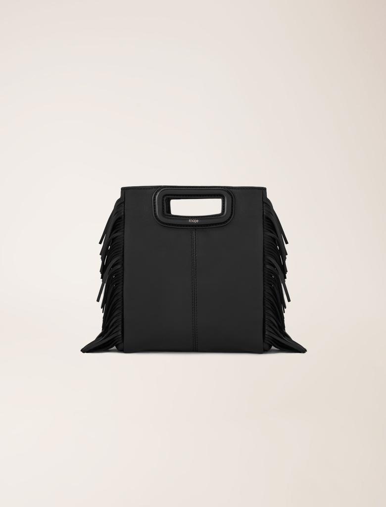 Maje Maje Woman's polyester Smooth leather M bag with fringing for Spring/Summer