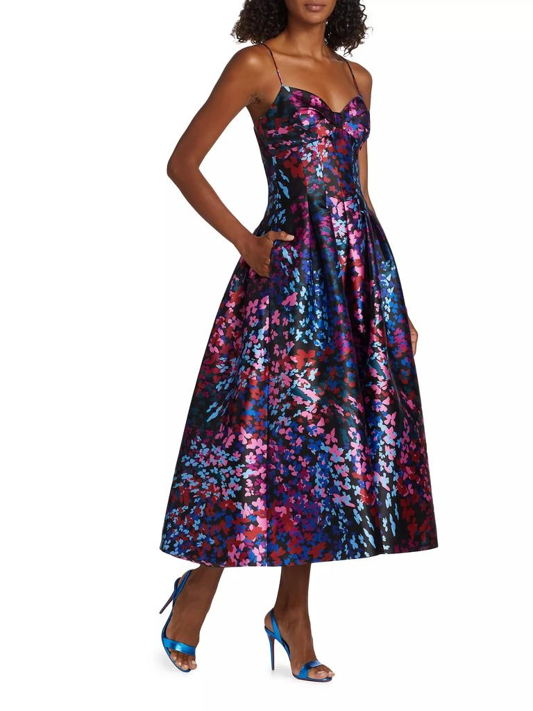 Floral Satin Fit-and-FlareMidi-Dress  On Sale Now with Up to 57% Off |  Discover Exclusive Deals & Savings at BeyondStyle  Authentic Monique  Lhuillier women's apparel|sleeveless|dresses|midi|women's|aapi-owned or  founded|modern|sweetheart|fit & flare ...