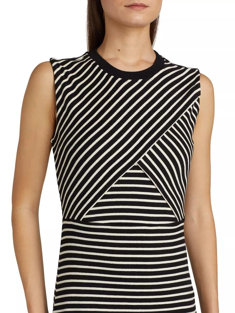 Tanya Taylor Hayden Striped Cotton-Blend Dress 6