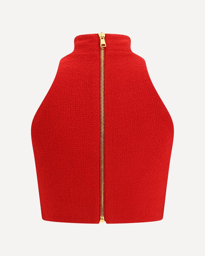 Balmain Bouclé wool crop Top