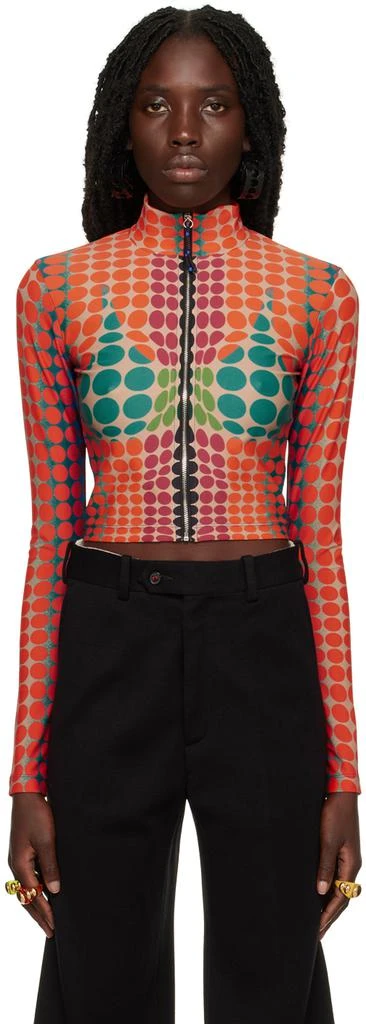 Jean Paul Gaultier Orange Dots Track Jacket 1