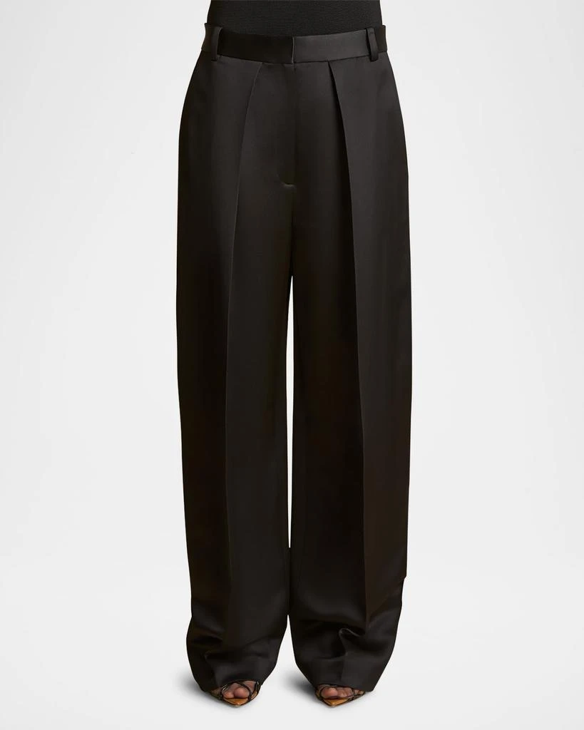 Khaite Marinta Pintuck Wide Leg Pants 2