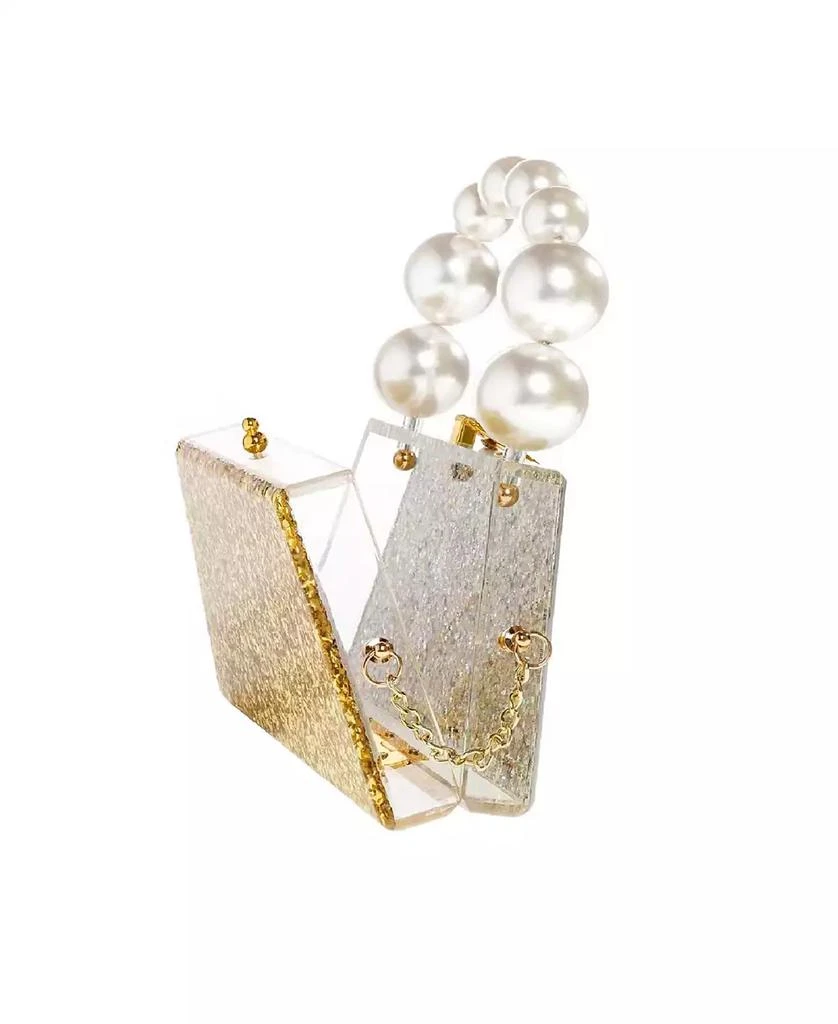 Milanblocks Forever Love Glitter Top Handle Acrylic Clutch 4