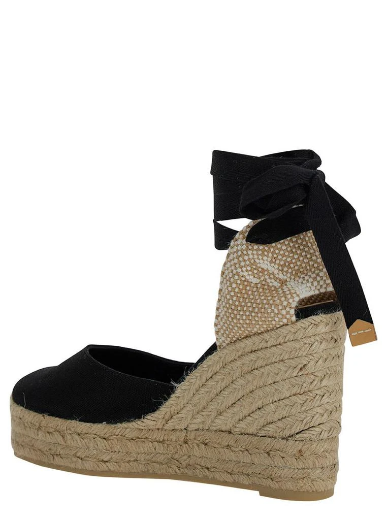 CASTAÑER 'Carina' Beige And Black Espadrille Wedge In Cotton And Rafia Woman 2