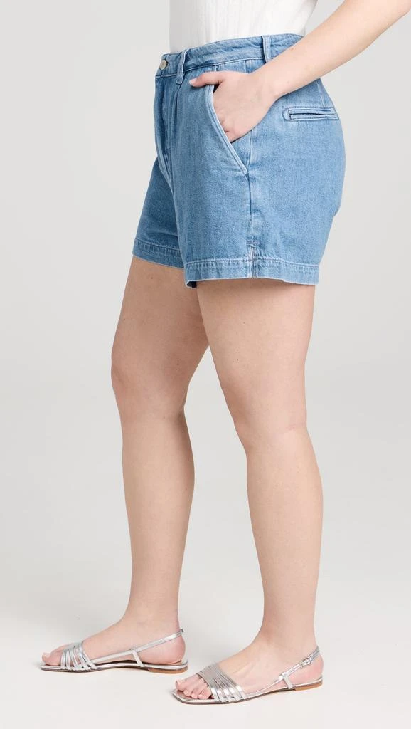 Reformation Elana Pleated Denim Shorts 10