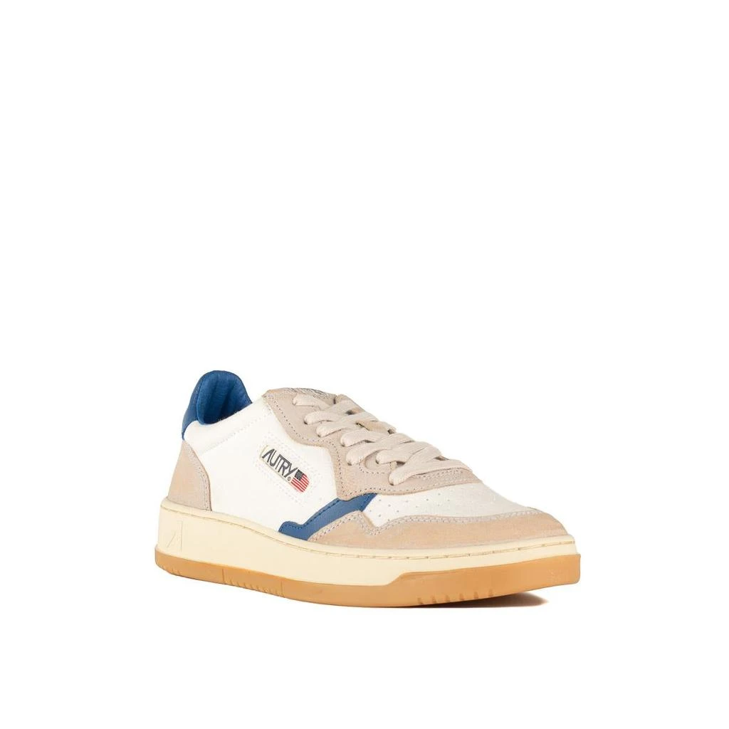 Autry Autry Sneakers Medalist Low In White And Blue Leather And Suede 3