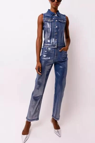AMY LYNN Amy Lynn Soho Metallic Denim Vest 3