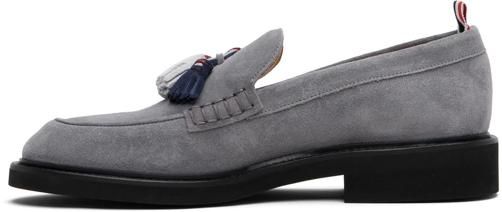 Thom Browne Gray RWB Tassel Loafers 3