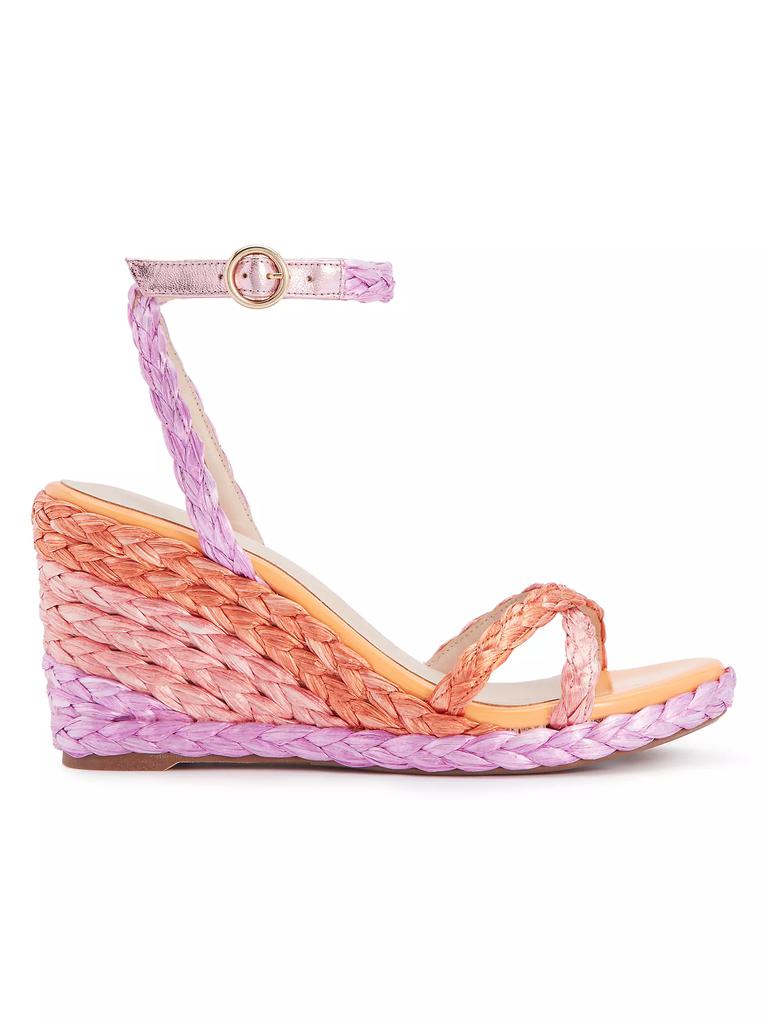 Sophia Webster Ines 90MM Raffia Wedge Sandals