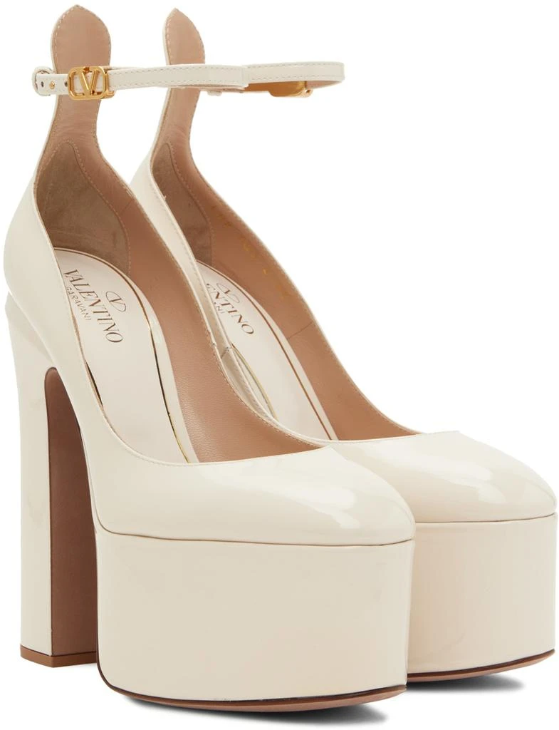 Valentino Off-White Tan-Go Platform Heels 4