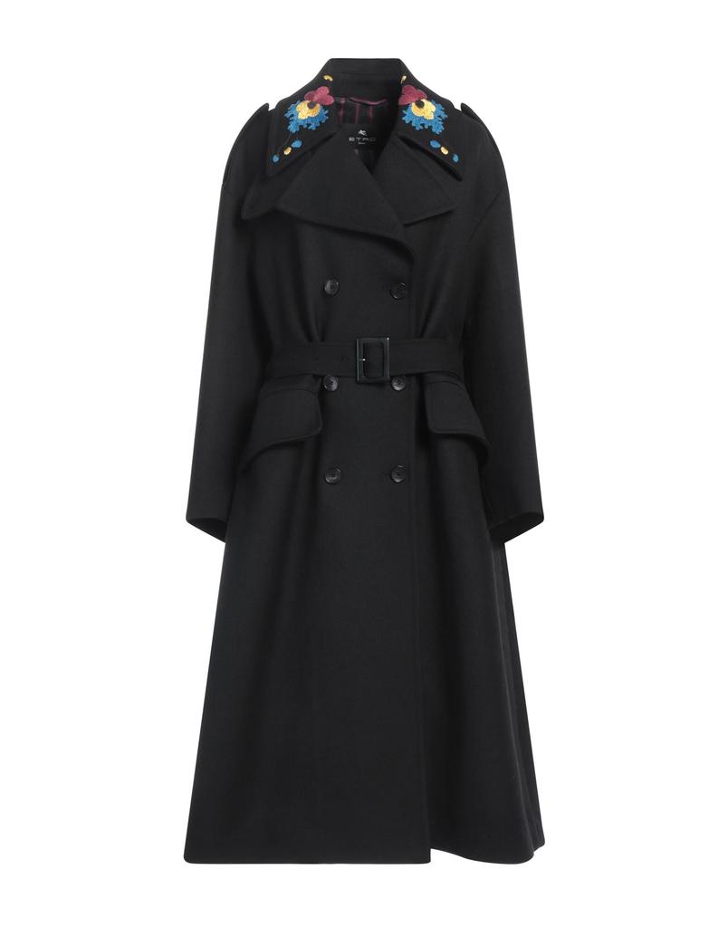 【送料&関税込】Etro Double-breasted Coat With Multicolor Mo ETRO Double-breasted velvet-jacquard coat - Coats - Free